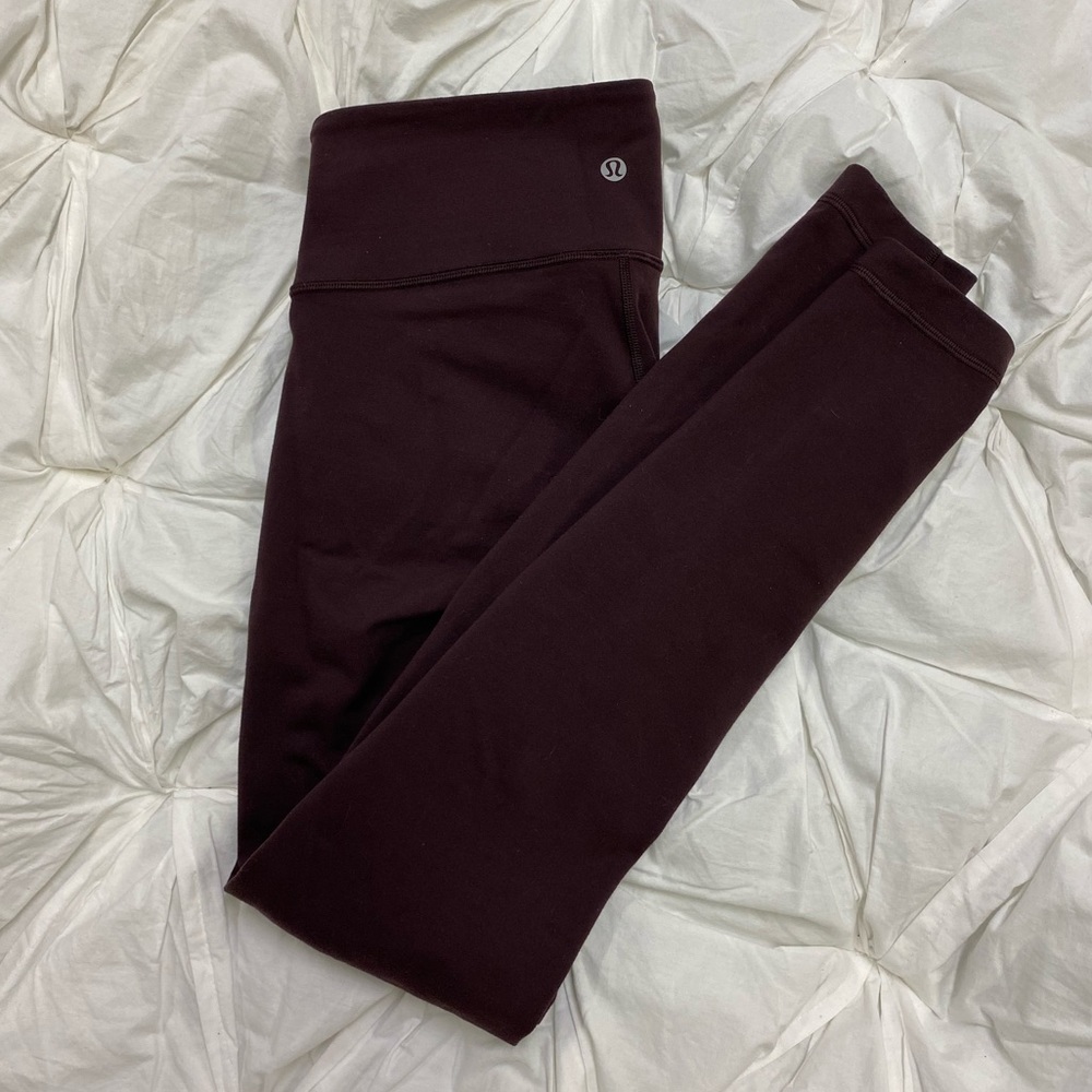 28” Lululemon Burgundy Leggings